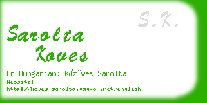 sarolta koves business card